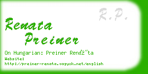 renata preiner business card